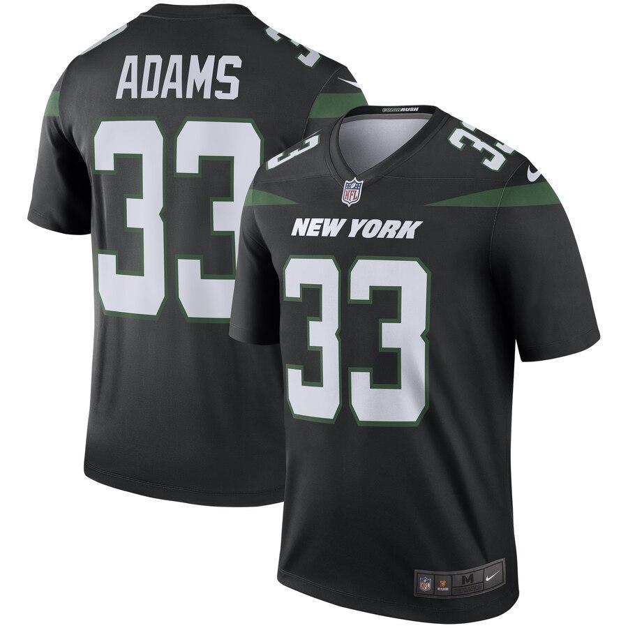 Jamal Adams 33 New York Jets Stealth Black Color Rush Legend Jersey
