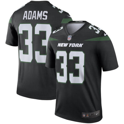 Jamal Adams 33 New York Jets Stealth Black Color Rush Legend Jersey