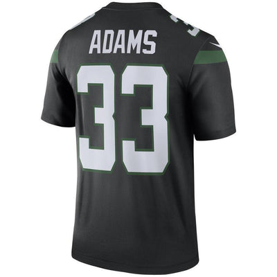Jamal Adams 33 New York Jets Stealth Black Color Rush Legend Jersey