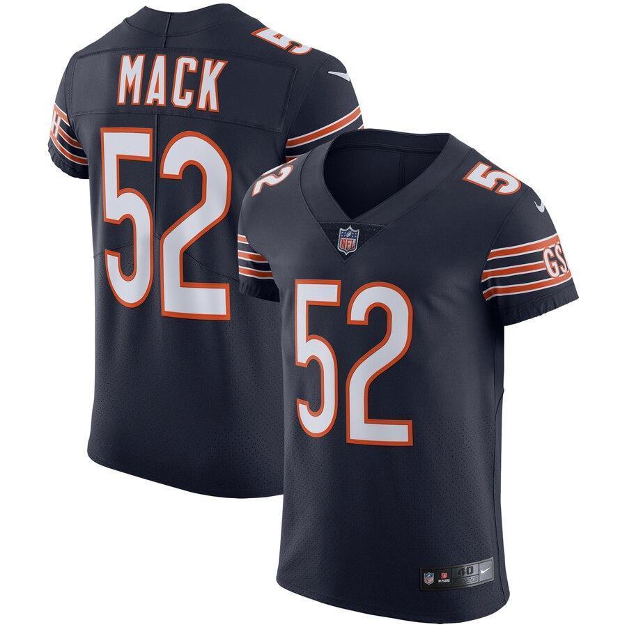 Khalil Mack 52 Chicago Bears Navy Vapor Elite Jersey
