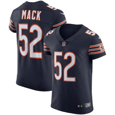 Khalil Mack 52 Chicago Bears Navy Vapor Elite Jersey