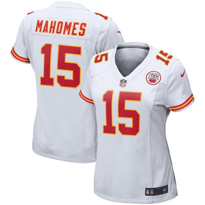 Patrick Mahomes 15 Kansas City Chiefs Women's White Player Game Jersey
