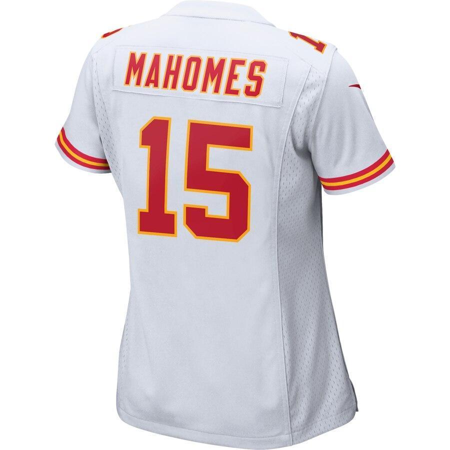 Patrick Mahomes 15 Kansas City Chiefs Women's White Player Game Jersey