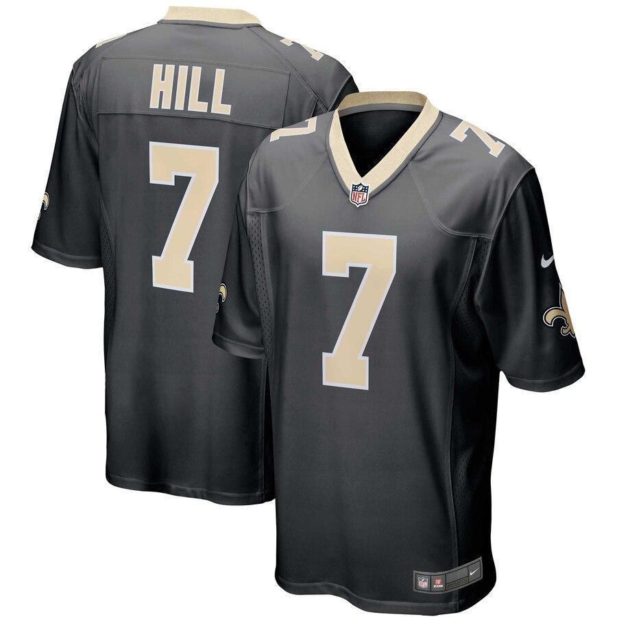 Taysom Hill 7 New Orleans Saints Black Game Jersey