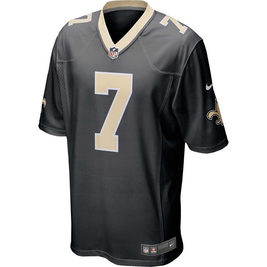 Taysom Hill 7 New Orleans Saints Black Game Jersey