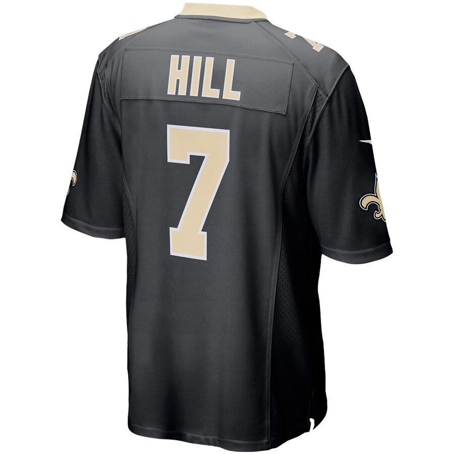 Taysom Hill 7 New Orleans Saints Black Game Jersey