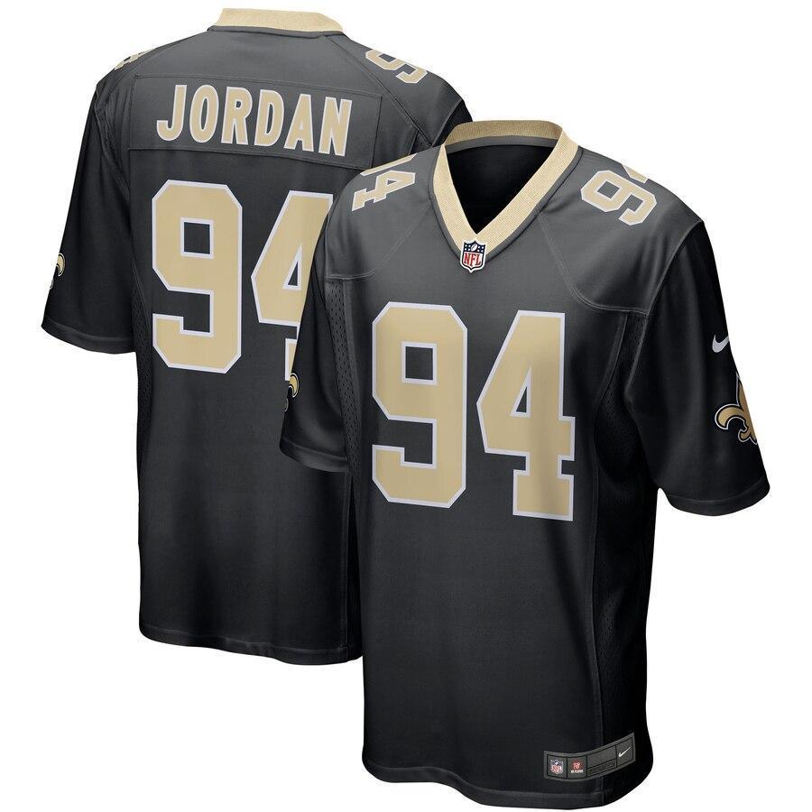 Cameron Jordan 94 New Orleans Saints Black Game Jersey