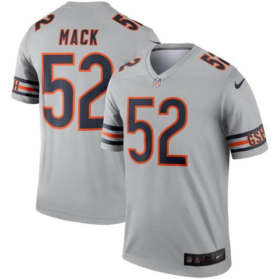 Khalil Mack Chicago Bears Silver Inverted Legend Jersey