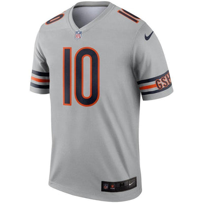 Mitchell Trubisky Chicago Bears Silver Inverted Legend Jersey