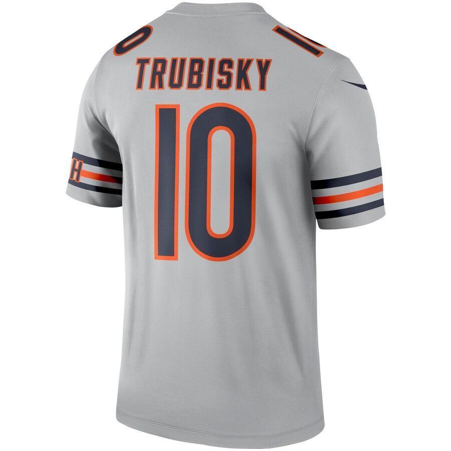 Mitchell Trubisky Chicago Bears Silver Inverted Legend Jersey