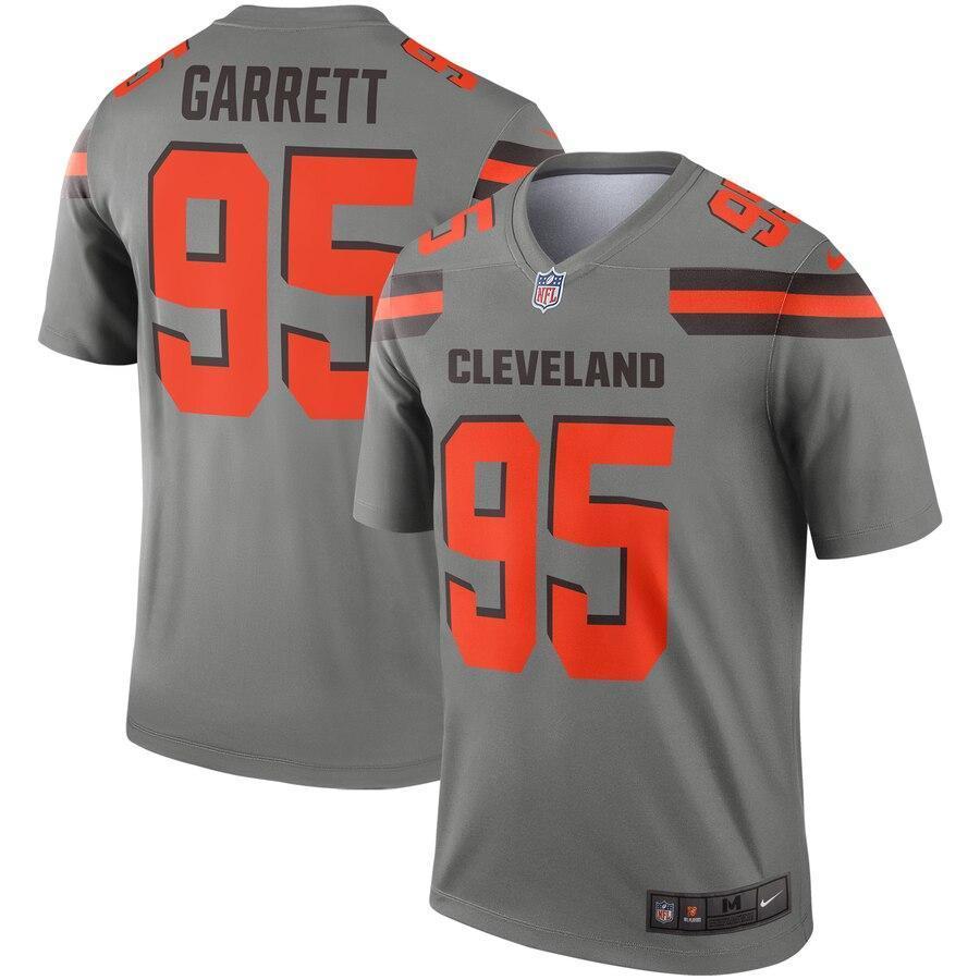Myles Garrett Cleveland Browns Gray Inverted Legend Jersey