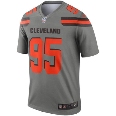 Myles Garrett 95 Cleveland Browns Nike Gray Inverted Legend Jersey