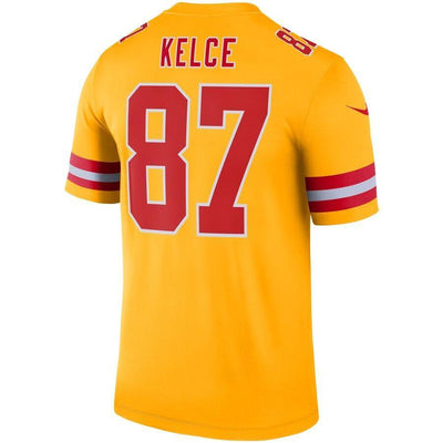 Travis Kelce Kansas City Chiefs Gold Inverted Legend Jersey