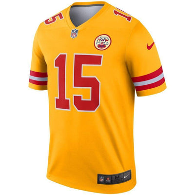 Patrick Mahomes 15 Kansas City Chiefs Nike Gold Inverted Legend Jersey