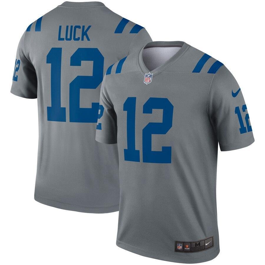 Andrew Luck Indianapolis Colts Gray Inverted Legend Jersey