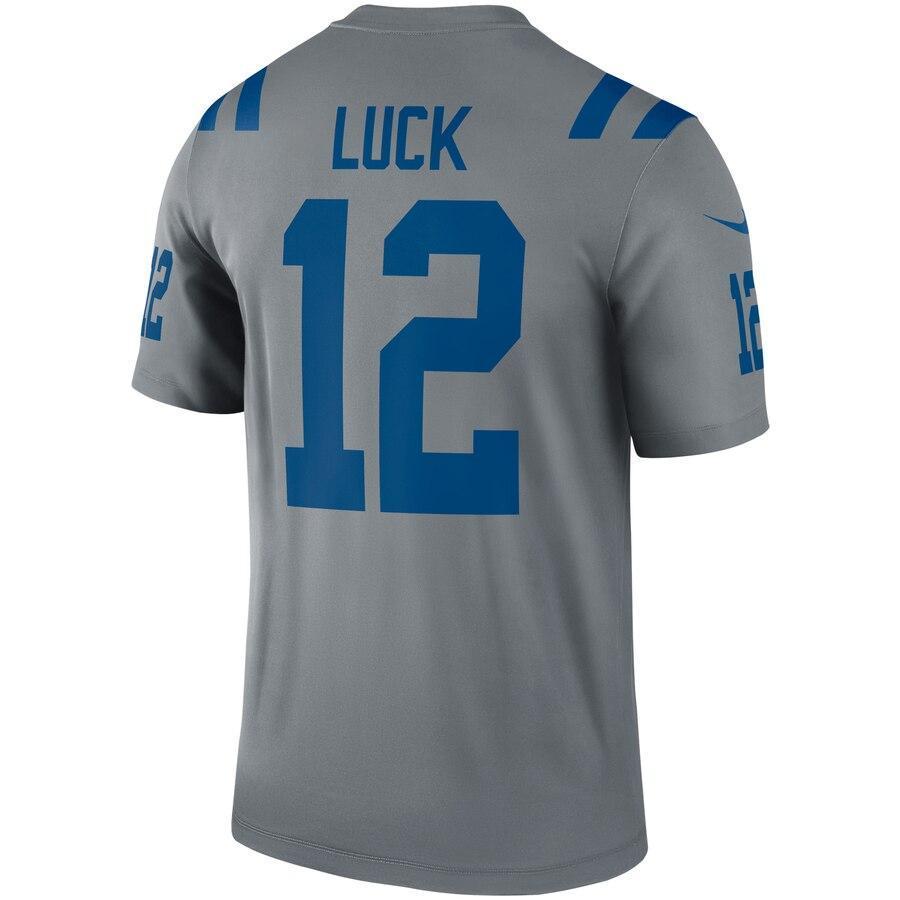 Andrew Luck Indianapolis Colts Gray Inverted Legend Jersey