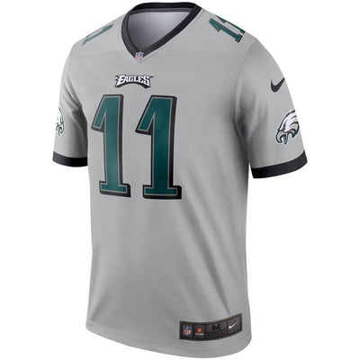 Carson Wentz 11 Philadelphia Eagles Silver Inverted Legend Jersey