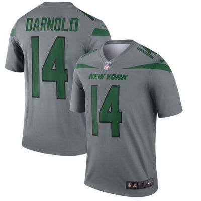 Sam Darnold New York Jets Gray Inverted Legend Jersey