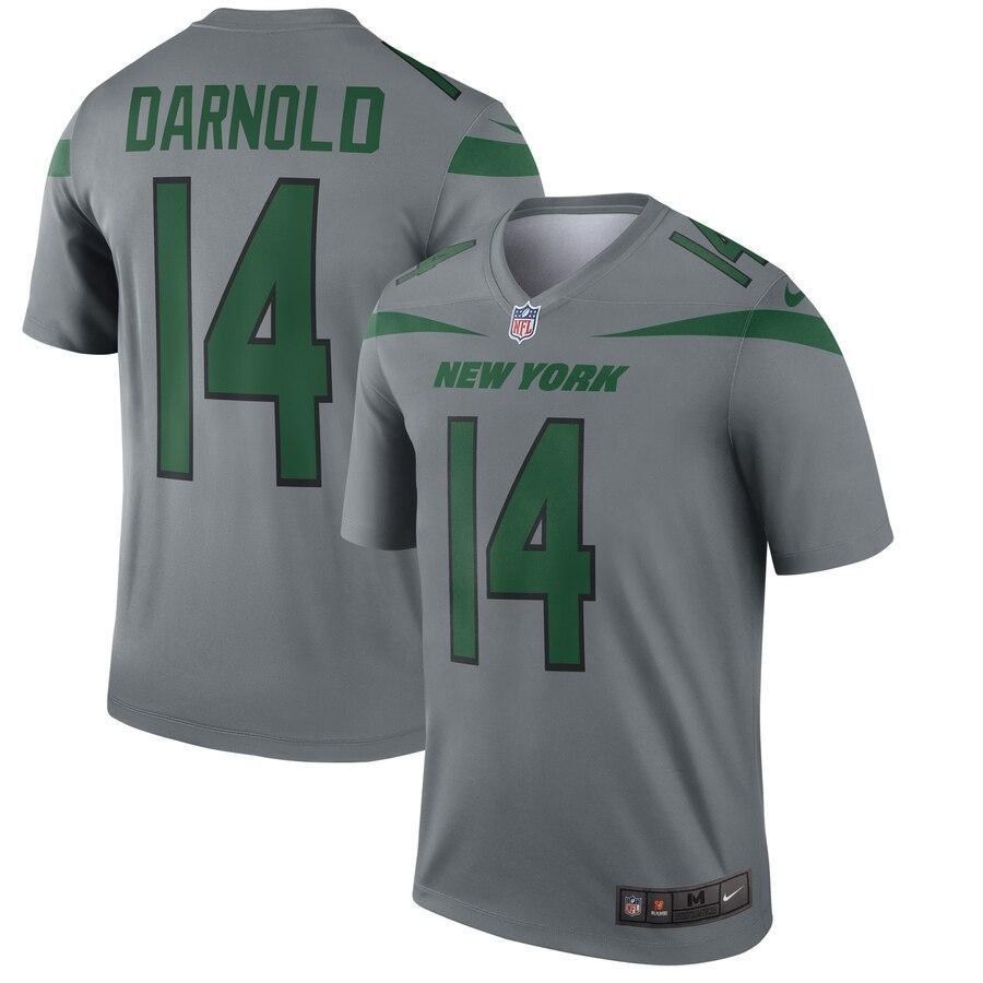 Sam Darnold New York Jets Gray Inverted Legend Jersey