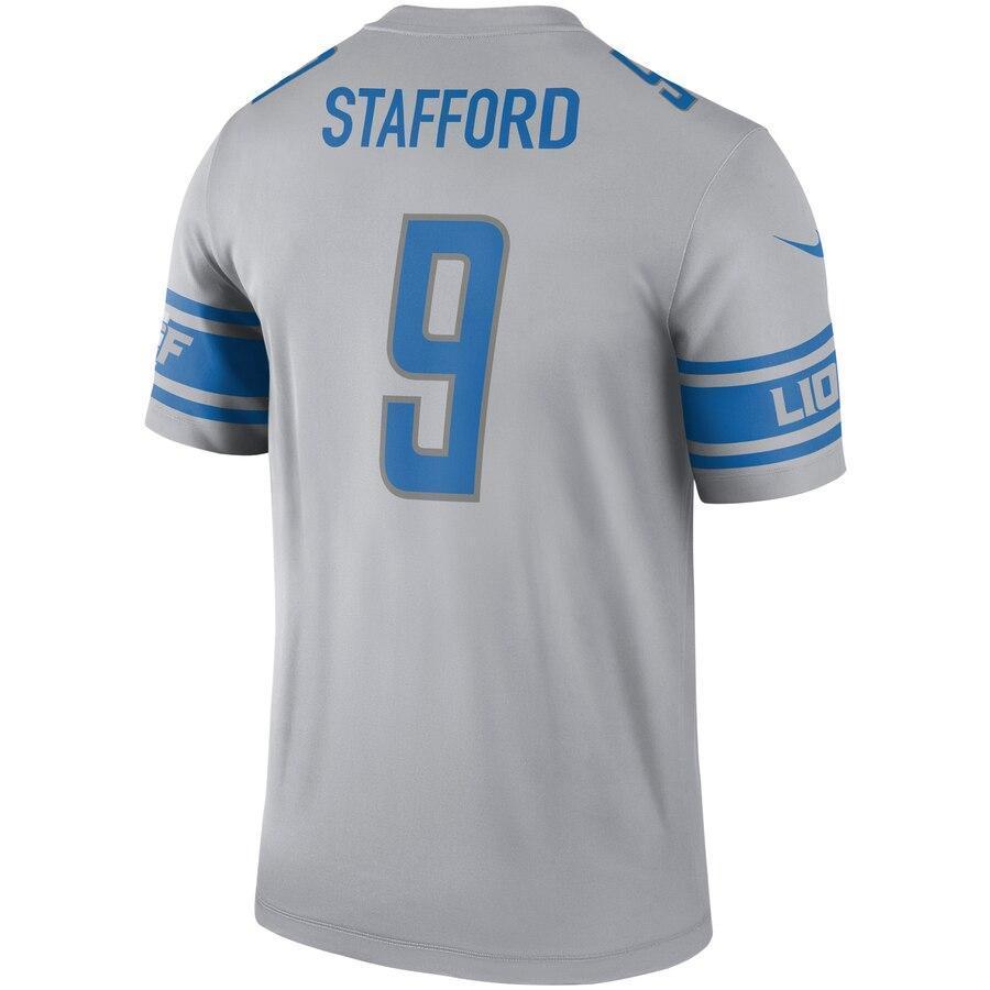Matthew Stafford Detroit Lions Gray Inverted Legend Jersey