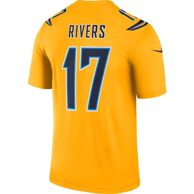 Philip Rivers 17 Los Angeles Chargers Gold Inverted Legend Jersey