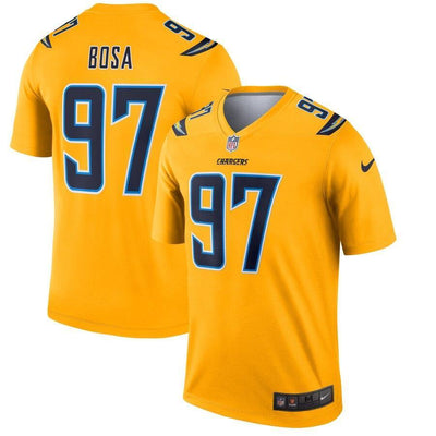 Joey Bosa 97 Los Angeles Chargers Gold Inverted Legend Jersey