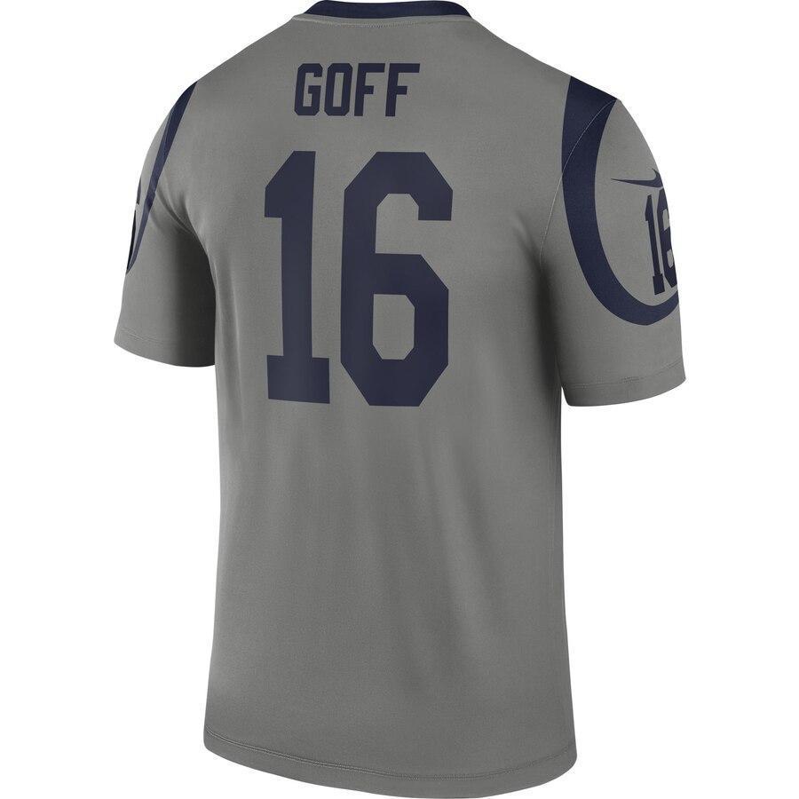 Jared Goff Los Angeles Rams Gray Inverted Legend Jersey