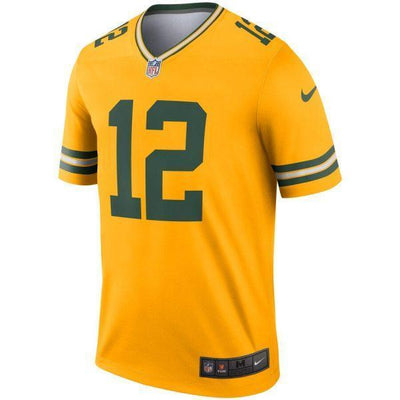 Aaron Rodgers Green Bay Packers Inverted Legend Jersey – Gold