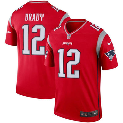 Tom Brady 12 New England Patriots Red Inverted Legend Jersey