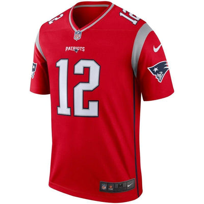 Tom Brady 12 New England Patriots Red Inverted Legend Jersey