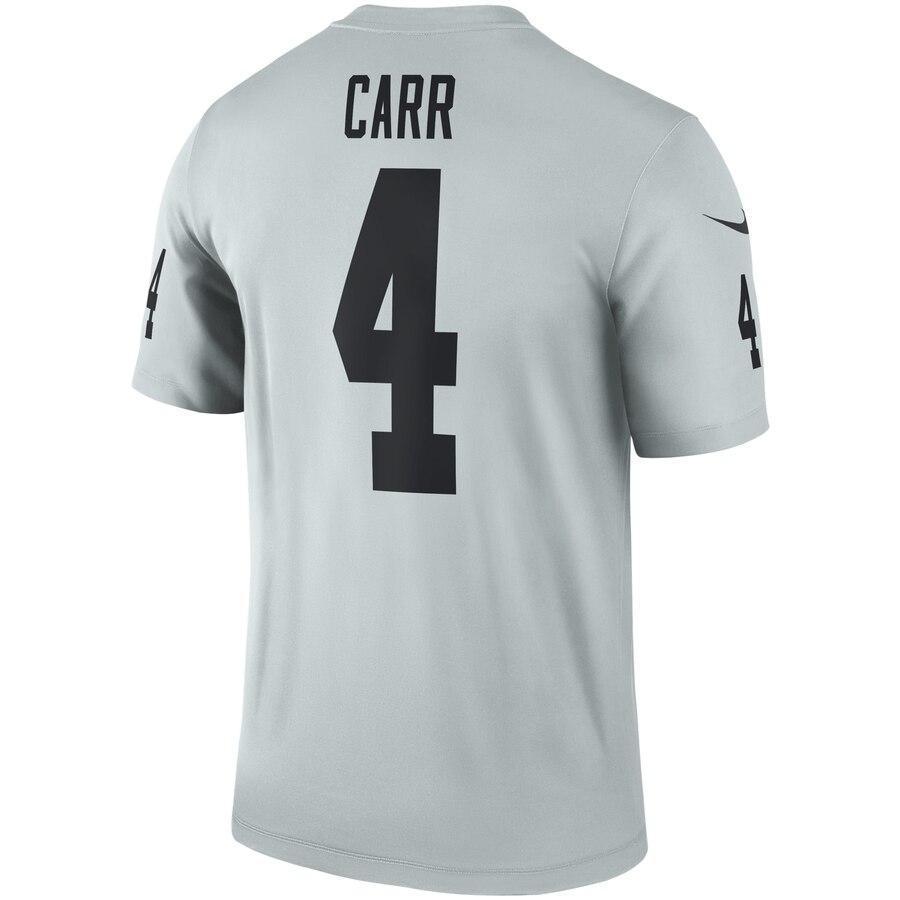 Derek Carr Oakland Raiders Silver Inverted Legend Jersey