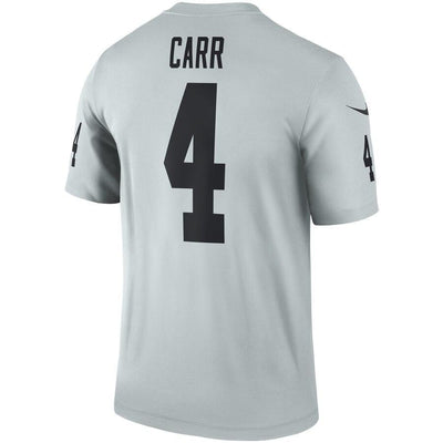 Derek Carr Oakland Raiders Silver Inverted Legend Jersey