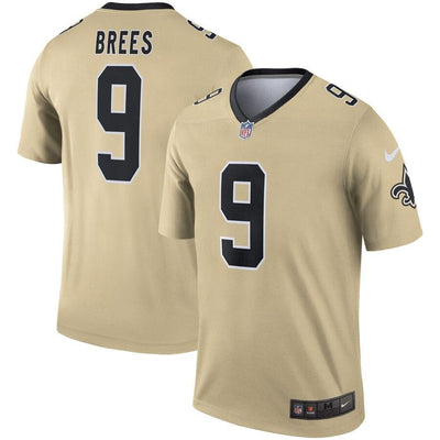 Drew Brees 9 New Orleans Saints Gold Inverted Legend Jersey