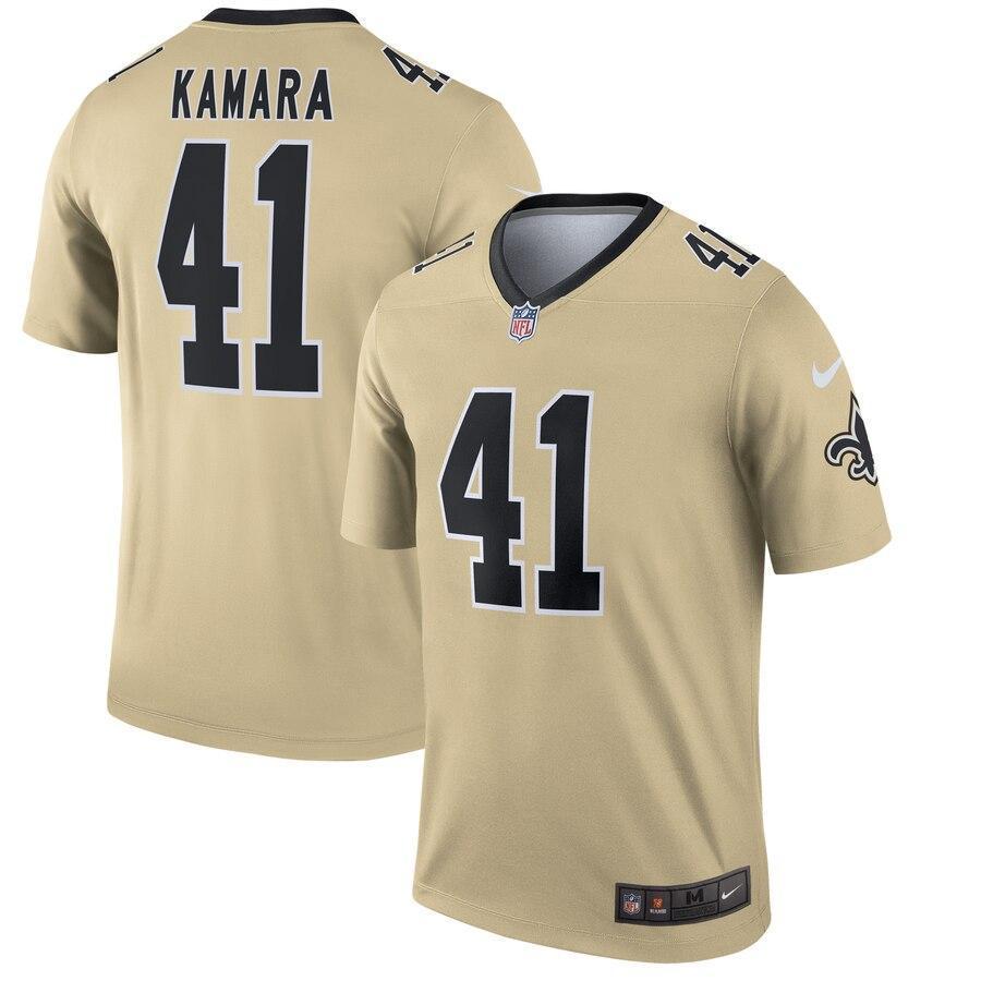 Alvin Kamara 41 New Orleans Saints Nike Gold Inverted Legend Jersey