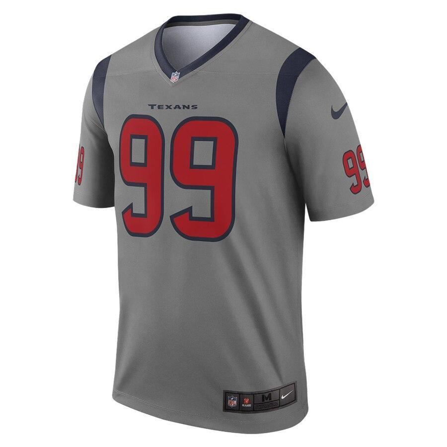 J.J. Watt Houston Texans Gray Inverted Legend Jersey