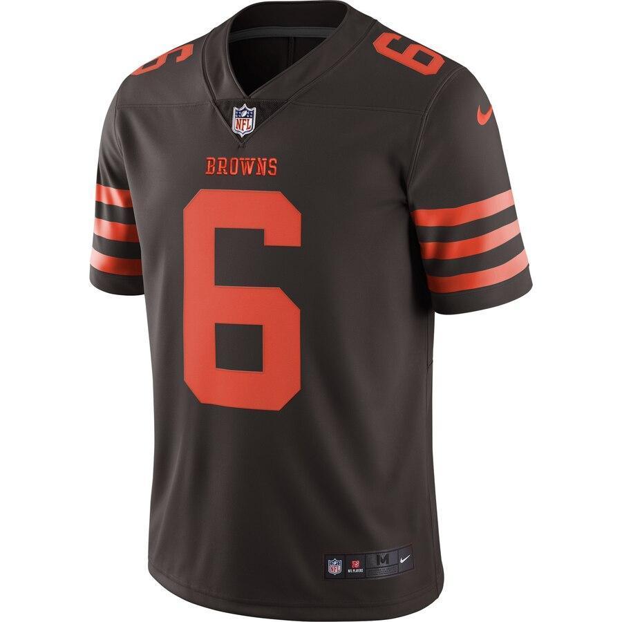 Baker Mayfield Cleveland Browns Brown Color Rush Vapor Limited Jersey