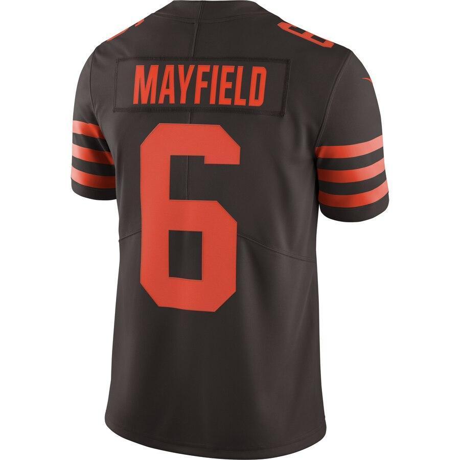 Baker Mayfield Cleveland Browns Brown Color Rush Vapor Limited Jersey