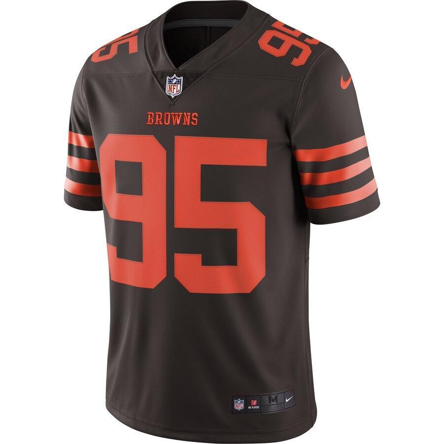 Myles Garrett Cleveland Browns Brown Color Rush Vapor Limited Jersey