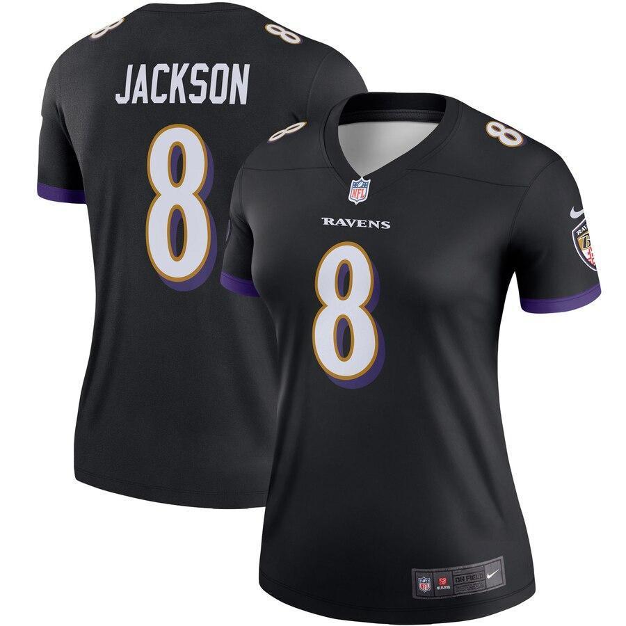 Lamar Jackson Baltimore Ravens Women's Black Legend Team Jersey