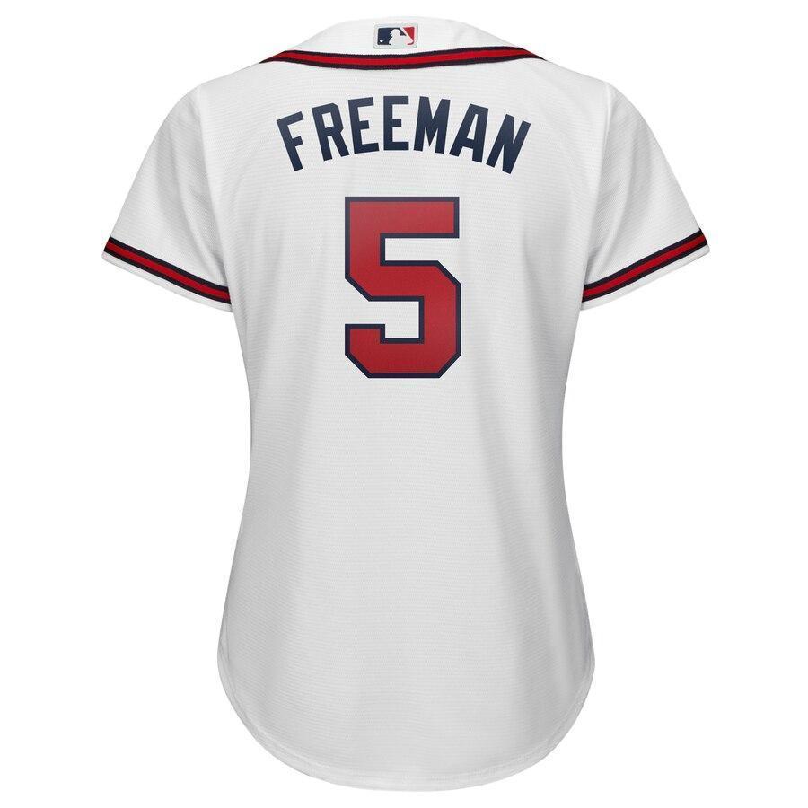 Freddie Freeman 5 Atlanta Braves Women's Alternate Cool Base Player Jersey – Cream