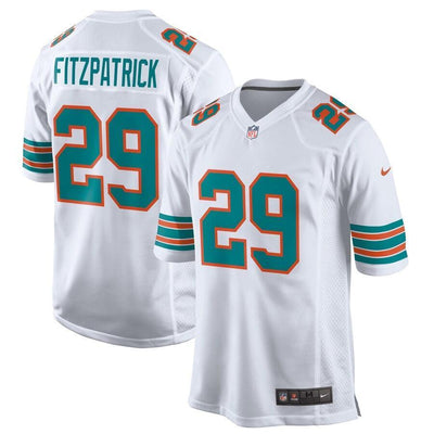 Minkah Fitzpatrick 29 Miami Dolphins White Throwback Game Jersey