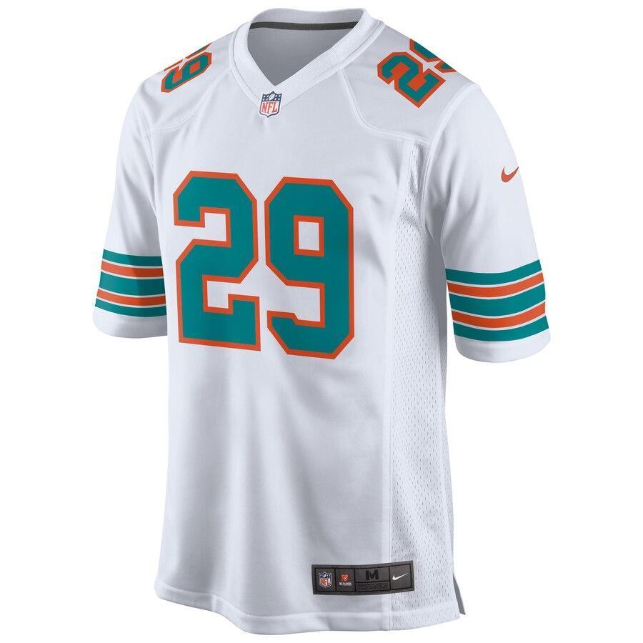 Minkah Fitzpatrick 29 Miami Dolphins White Throwback Game Jersey