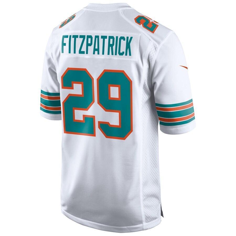Minkah Fitzpatrick 29 Miami Dolphins White Throwback Game Jersey