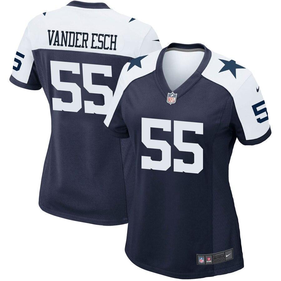 Leighton Vander Esch 55 Dallas Cowboys Women's Navy Alternate Game Jersey