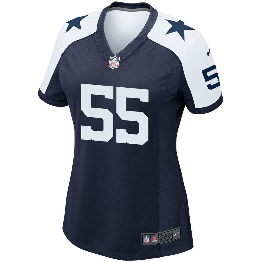 Leighton Vander Esch 55 Dallas Cowboys Women's Navy Alternate Game Jersey