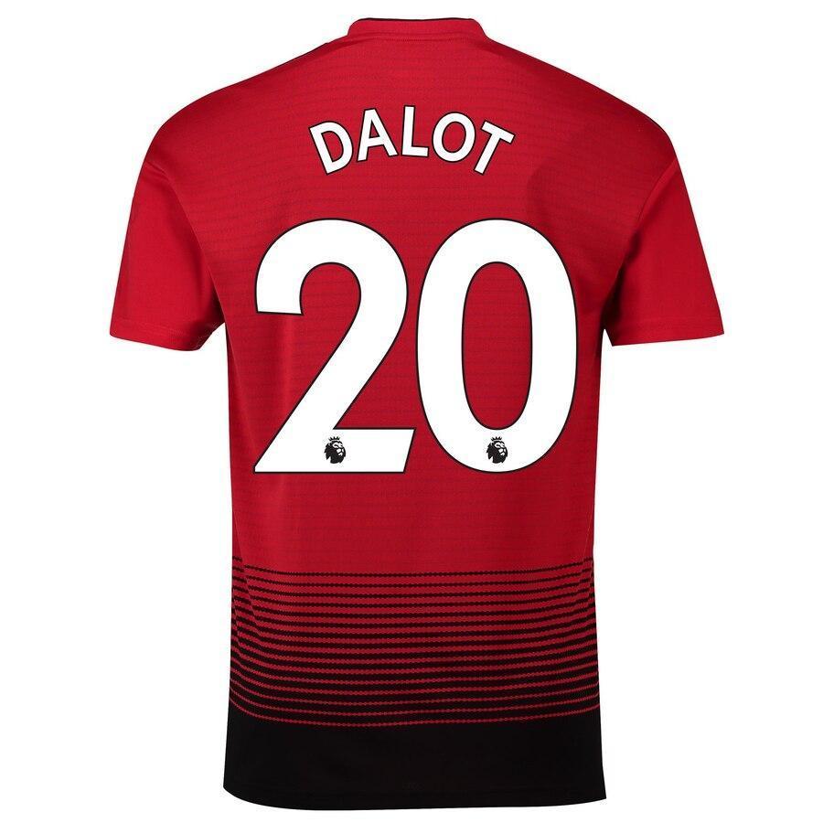 Diogo Dalot Manchester United adidas 18/19 Home Replica Jersey – Red