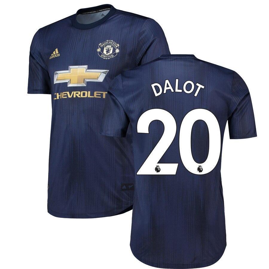 Diogo Dalot Manchester United adidas 18/19 Third Authentic Jersey – Navy