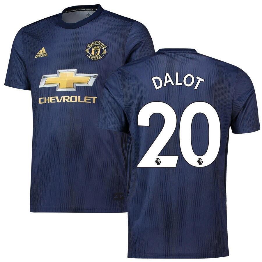Diogo Dalot Manchester United adidas 18/19 Third Replica Jersey – Navy