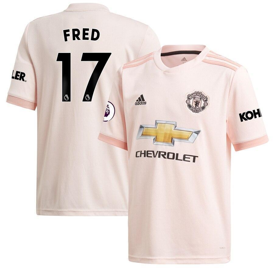 Fred Manchester United adidas 18/19 Away Authentic Jersey – Coral