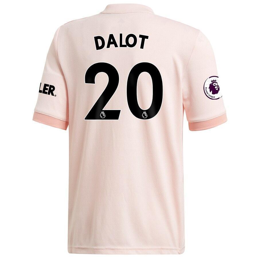 Diogo Dalot Manchester United adidas 18/19 Away Authentic Jersey – Coral